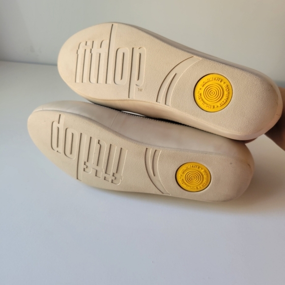 Fitflop canvas and leather taupe flats size EU 42 US 10 - Picture 4 of 6